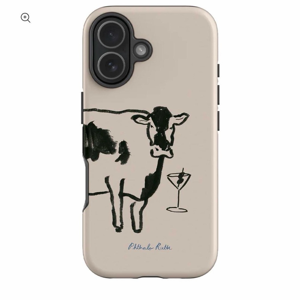 Mootini cow and martini iPhone 12 Pro phone case. In great condition.